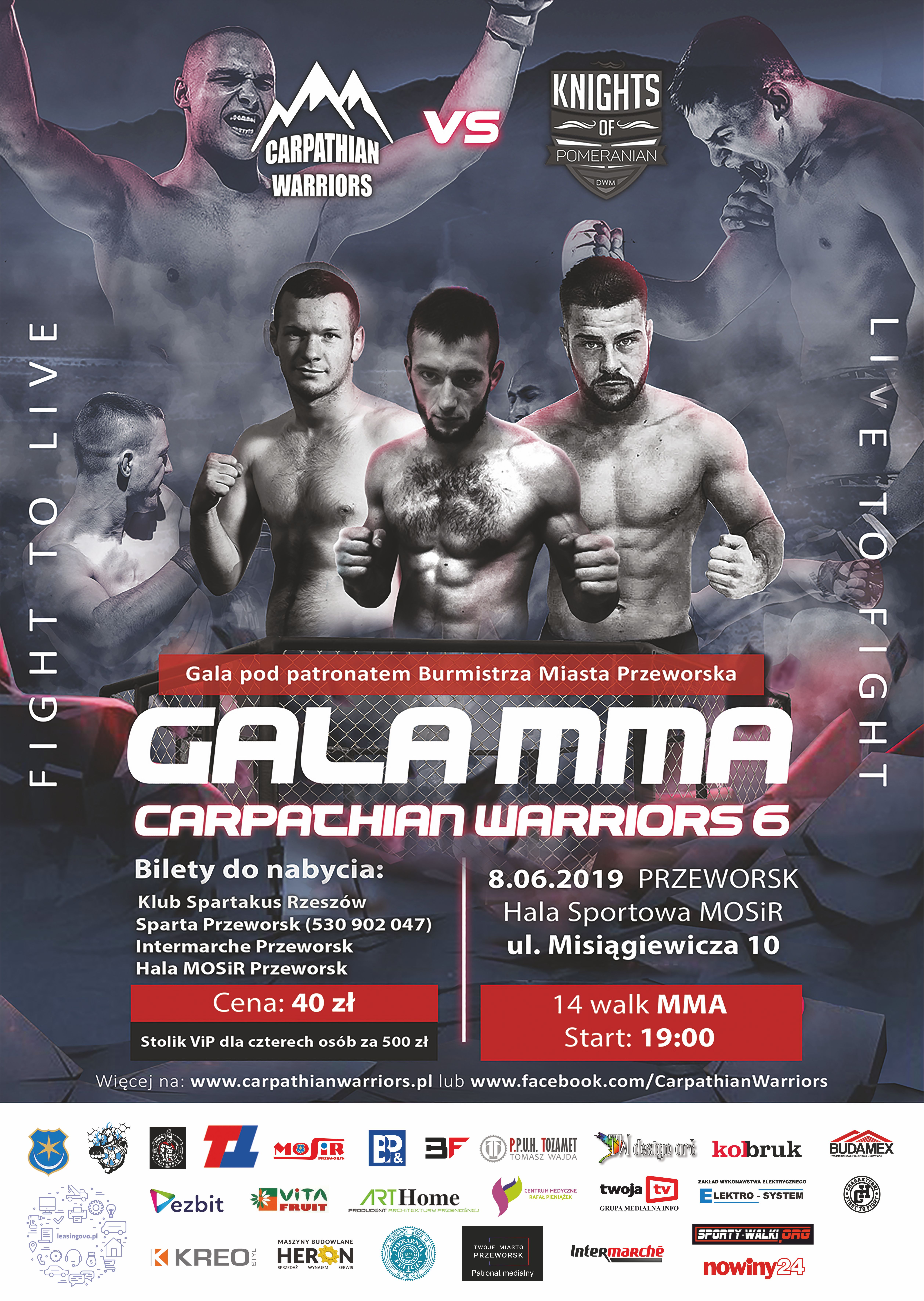 Rusza przedsprzedaż biletów na Galę MMA Carpathian Warriors VI