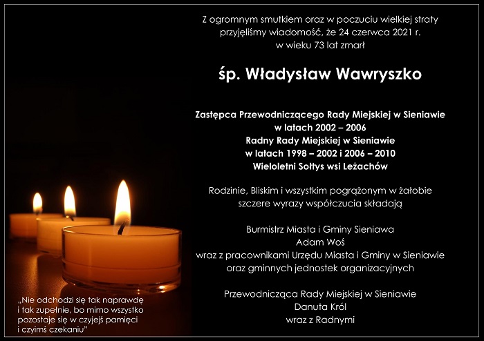 Kondolencje. Zmarł Władysław Wawryszko