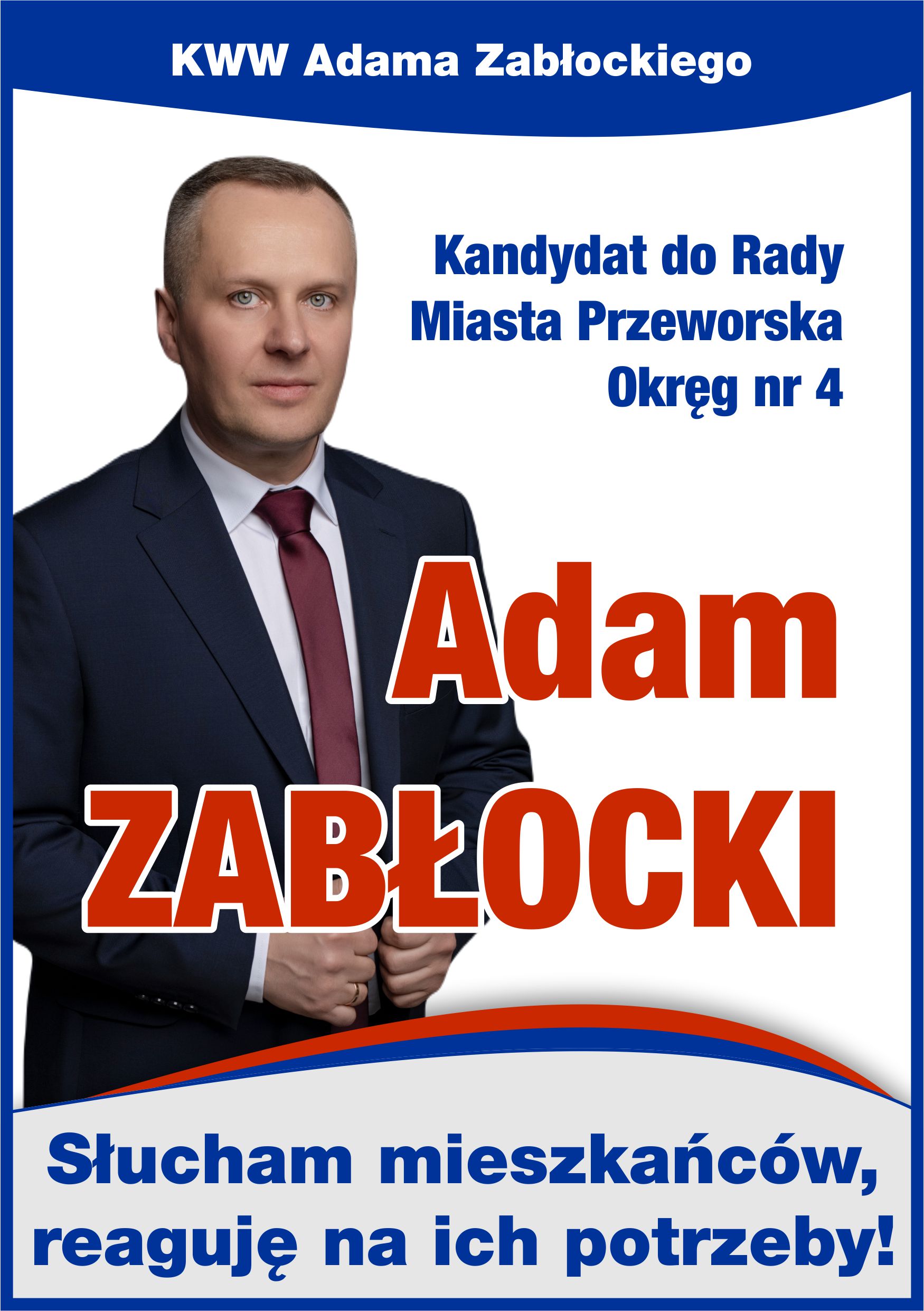 Adam Zabłocki – kandydat do Rady Miasta Przeworska, okręg nr 4