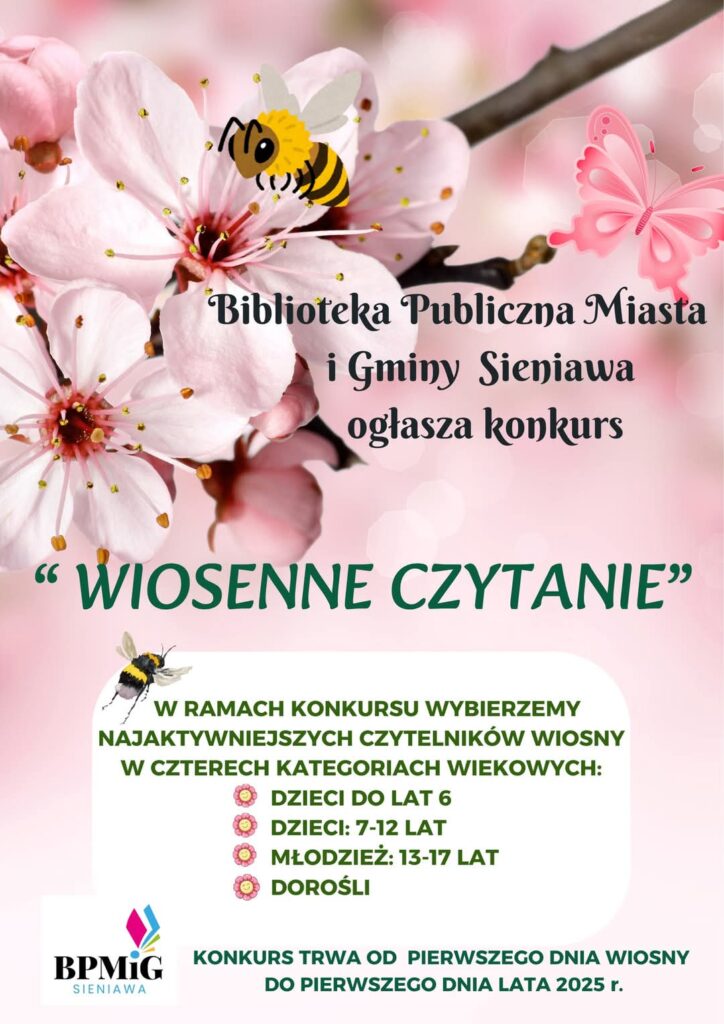 Wiosenne czytanie w Bibliotece Publicznej Miasta i Gminy Sieniawa