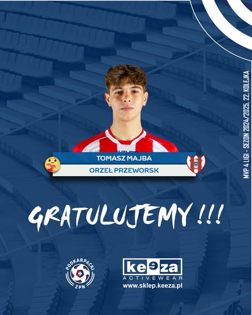 Tomasz Majba z Orła Przeworsk Najlepszym Piłkarzem 22. kolejki 4 ligi 1 Tomasz Majba z Orła Przeworsk Najlepszym Piłkarzem 22. kolejki 4 ligi