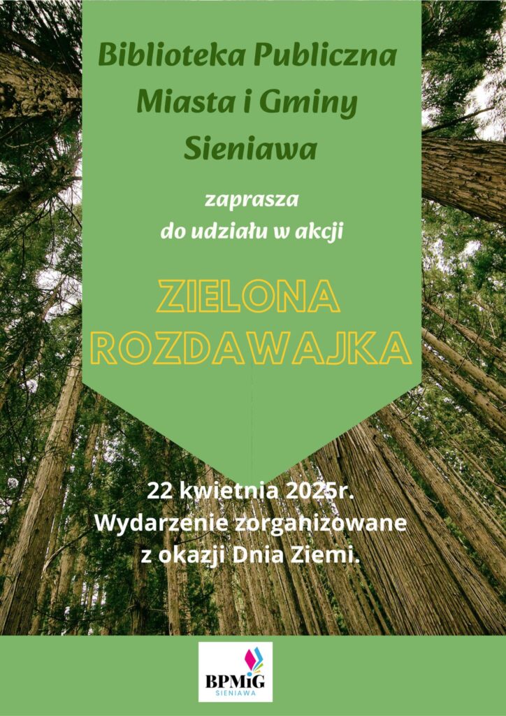Biblioteka w Sieniawie świętuje Dzień Ziemi! Przyjdź po książkę i odbierz roślinkę