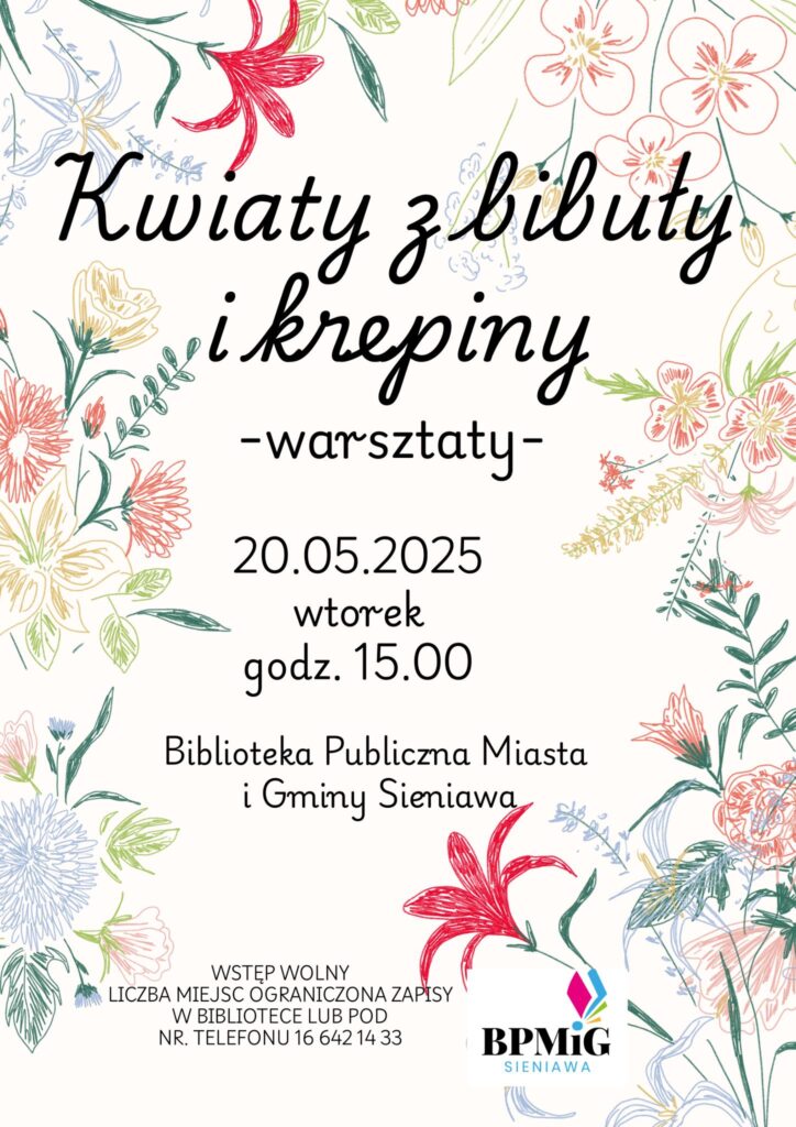 Kreatywne warsztaty kwiatowe dla dzieci w Sieniawie