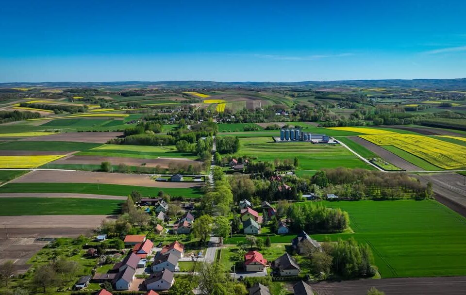 Majowa eksplozja barw w Gminie Kańczuga. Przyroda zachwyca z lotu ptaka
