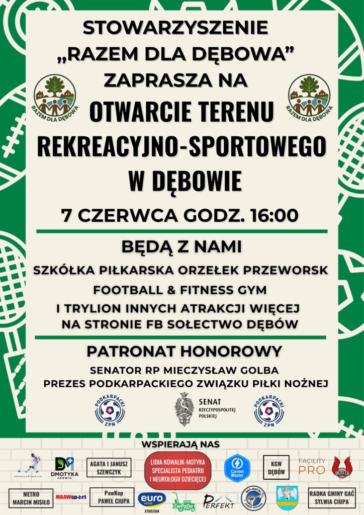 otwarcie obiektu sportowo rekreacyjnego dębów
