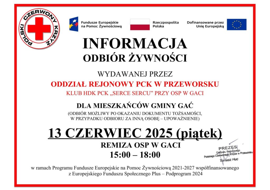 Gmina Gać. GOPS informuje o terminach odbioru żywności 1 493726482 1093553062820862 8137140680722588698 n