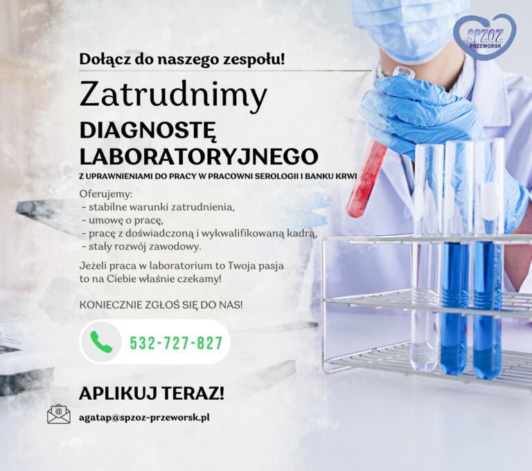 SP ZOZ w Przeworsku zatrudni diagnostów laboratoryjnych