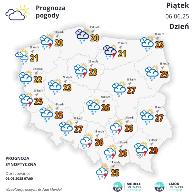 Podkarpackie. Piątek z upałem, możliwymi burzami i ostrzeżeniem Hydrologicznym IMGW