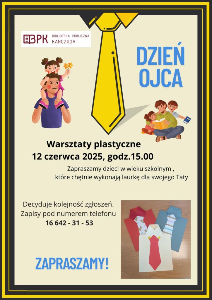 Biblioteka w Kańczudze zaprasza dzieci na warsztaty z okazji Dnia Ojca. Trwają zapisy 1 505229131 727084846510043 4248012075674354955 n