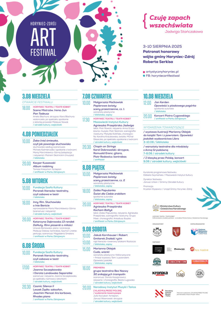 HORYNIEC ART FESTIWAL plakat A1 program v4