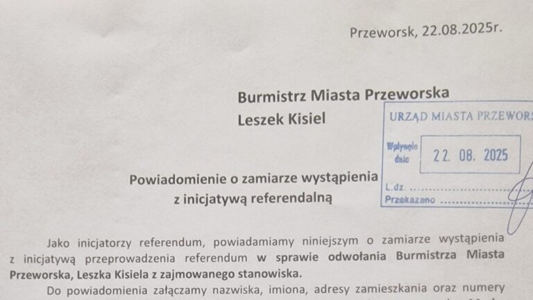 czy będzie referendum w sprawie odwołania burmistrza przeworska?