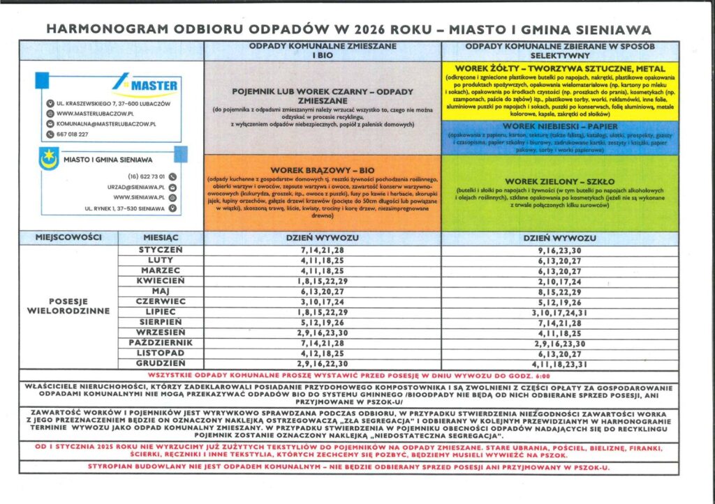 Sieniawa. Umowa Na Odbiór Śmieci Podpisana. Znamy Harmonogram Na 2026 Rok 3 604690471 1267216018767001 4638169479371417845 N