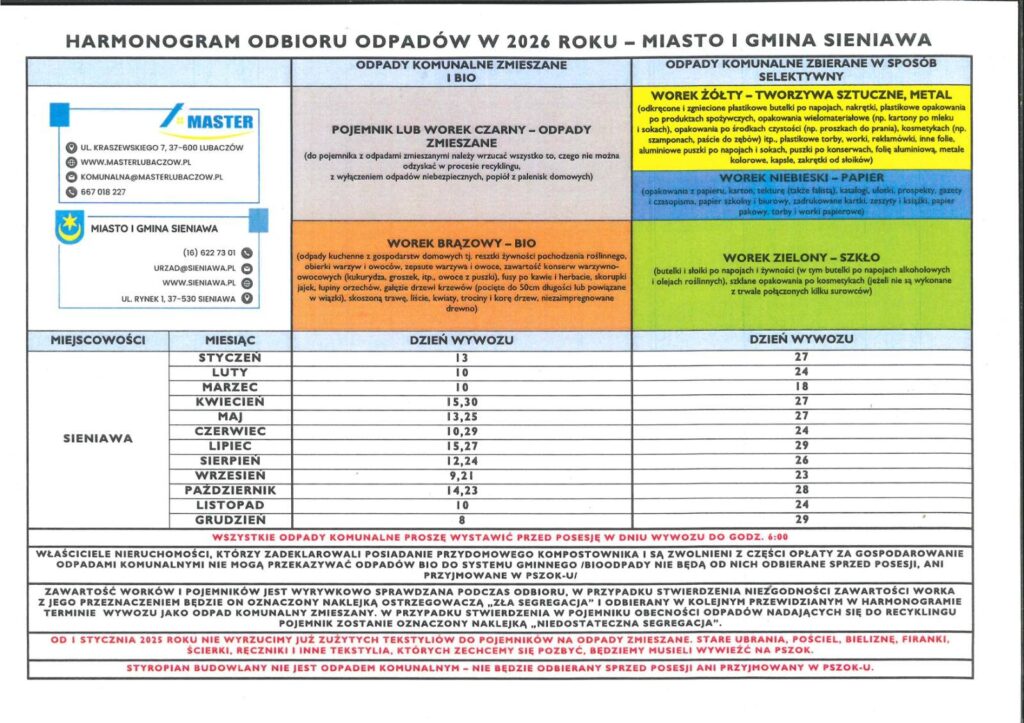 Sieniawa. Umowa Na Odbiór Śmieci Podpisana. Znamy Harmonogram Na 2026 Rok 1 605776170 1267215925433677 1276833990153804180 N