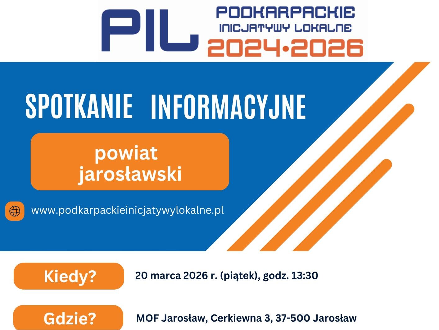 Informacja O Naborze Do Programu Podkarpackie Inicjatywy Lokalne 2026 I Spotkaniu Informacyjnym W Jarosławiu.