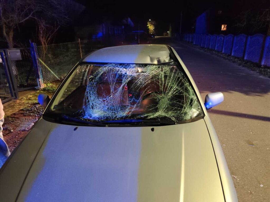 Miejsce wypadku w Gorliczynie, gdzie samochód potrącił rowerzystę