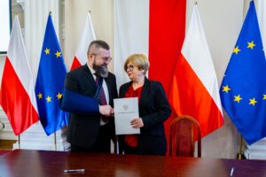 Podpisanie umowy na dofinansowanie programu dożywiania dla gminy Adamówka w Rzeszowie