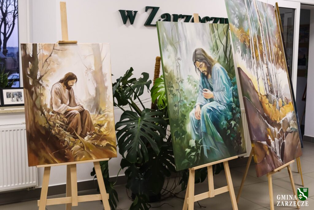 Wernisaż wystawy Beaty Prymon „Tam, gdzie rośnie cisza” w Centrum Kultury w Zarzeczu z udziałem mieszkańców i artystki