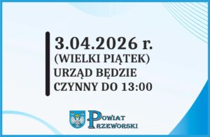 Starostwo Powiatowe godziny pracy w Wielki Piątek 2026