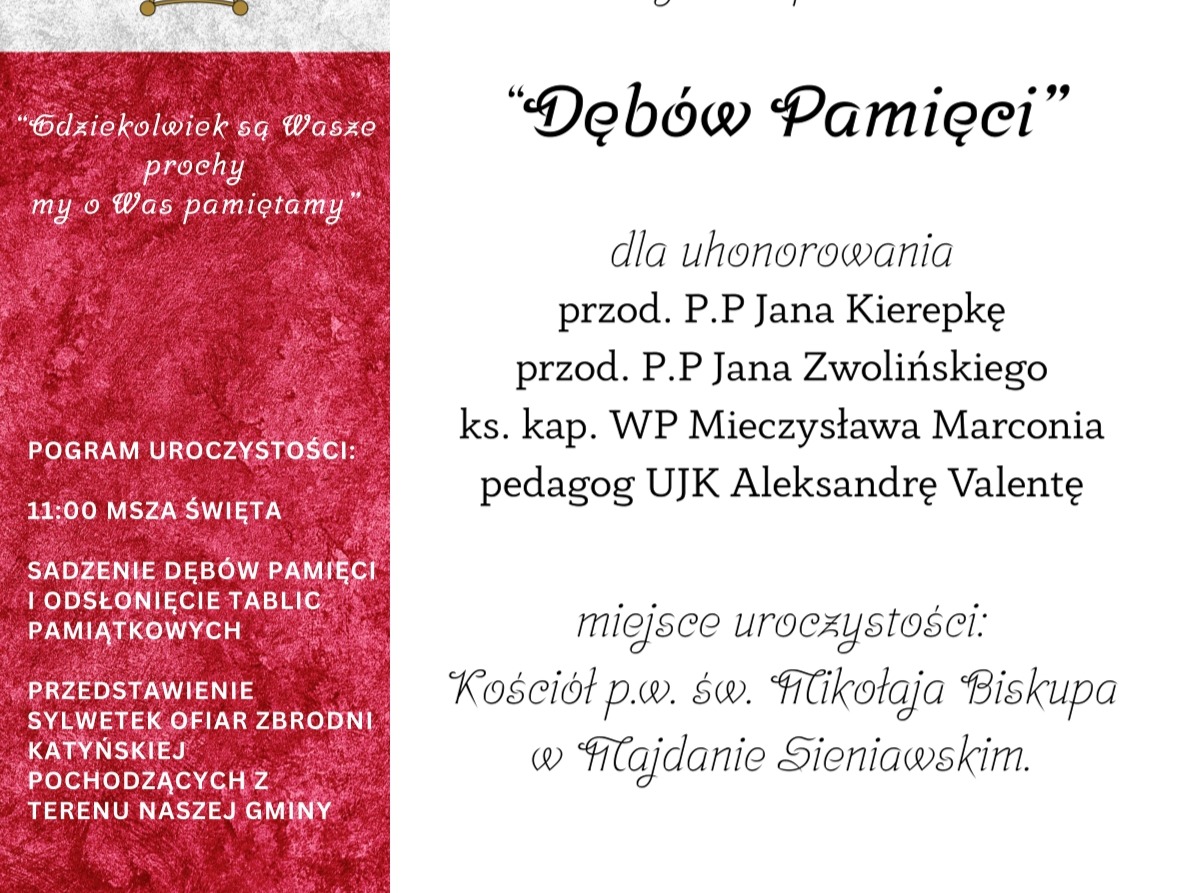 Dęby Pamięci W Majdanie Sieniawskim
