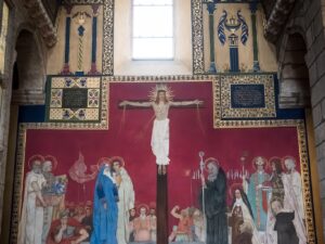 Twarz Włodzimierza Dzieduszyckiego na fresku we Lwowie