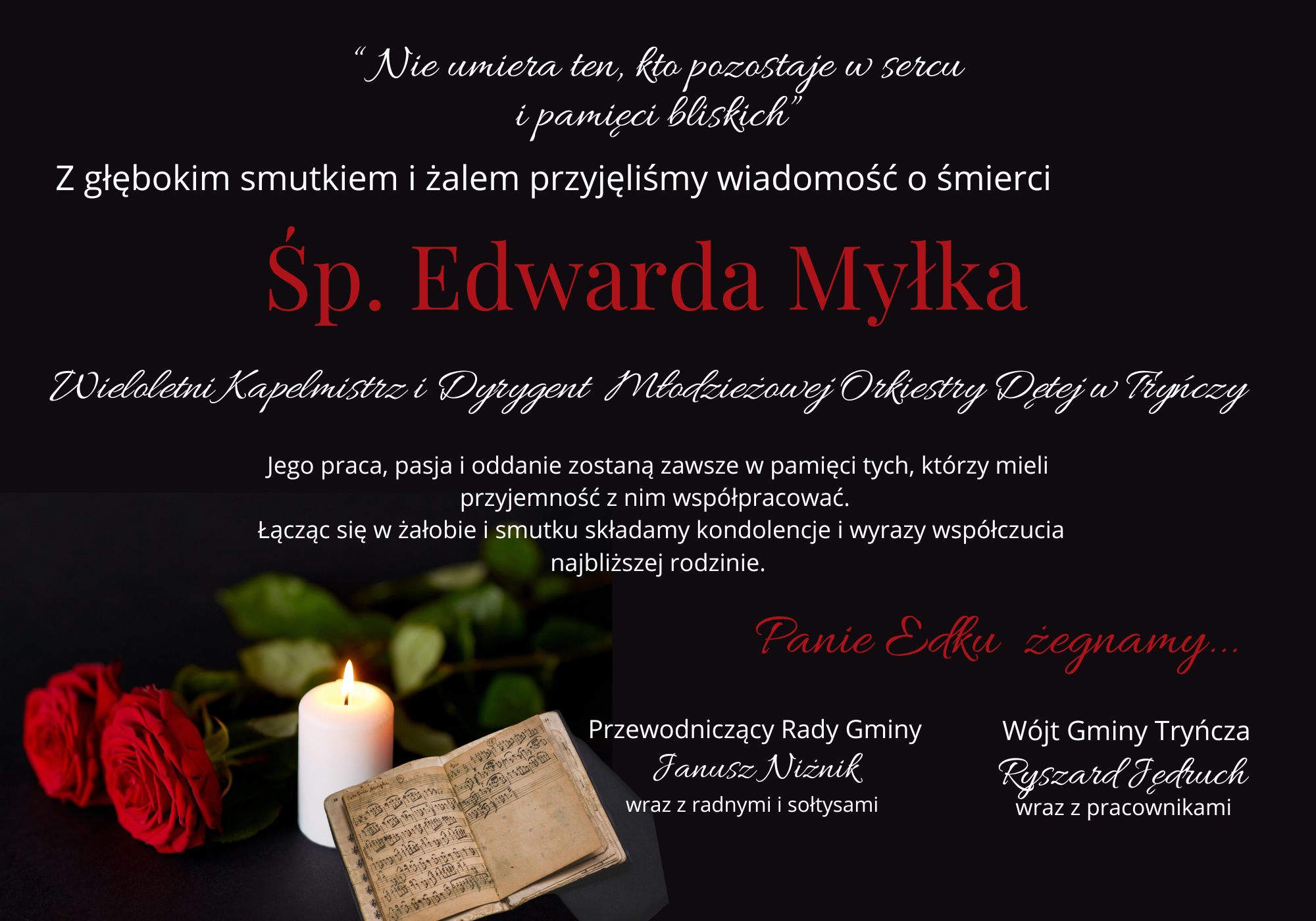 Lokalna Gazeta Internetowa 31 Nie Żyje Kapelmistrz Edward Myłek