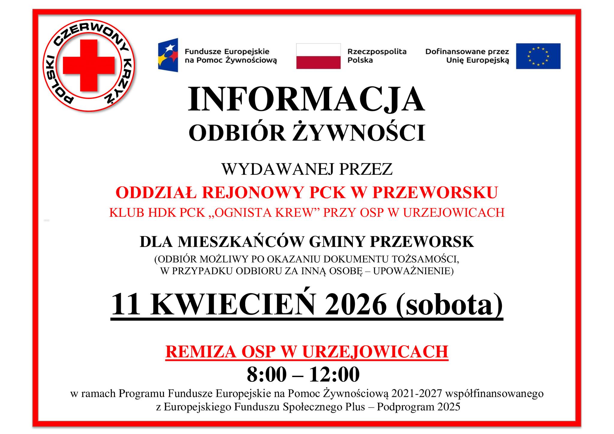Odbi&oacute;r Żywności W Gminie Przeworsk