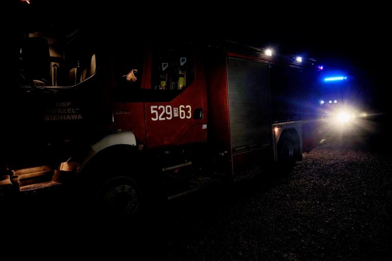 Pożar domku letniskowego w Sieniawie