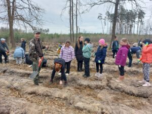 Sadzenie lasu w Sieniawie