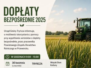 Dopłaty bezpośrednie w Gminie Tryńcza 2026