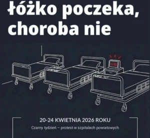 Czarny protest powiatowych szpitali 2026