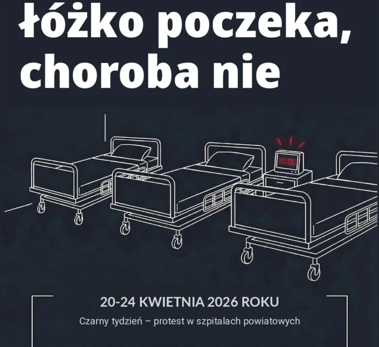Czarny protest powiatowych szpitali 2026