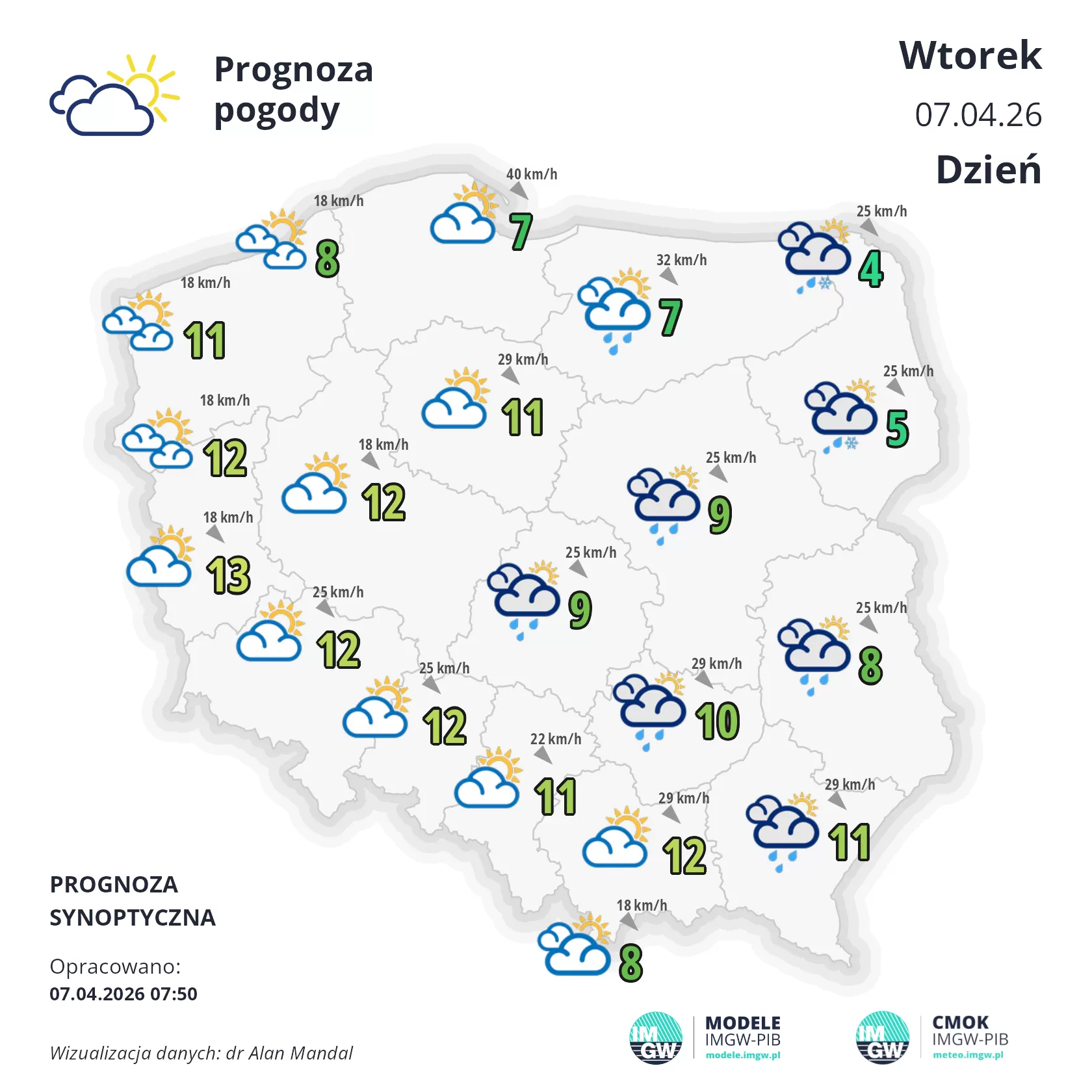 Mapa Pogodowa 7 Kwietnia 2026