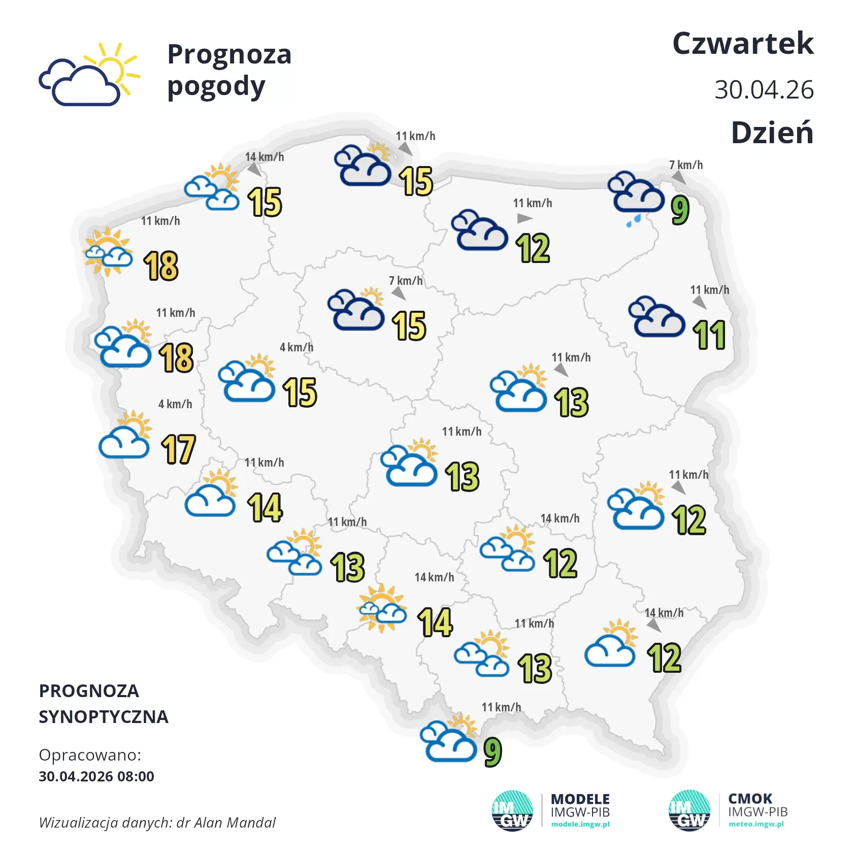 Mapa Pogodowa Polski 30 Kwietnia 2026