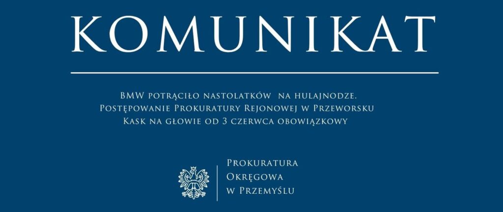 Postępowanie Prokuratury Rejonowej w Przeworsku. Kask na głowie od 3 czerwca obowiązkowy dla dzieci do lat 16.