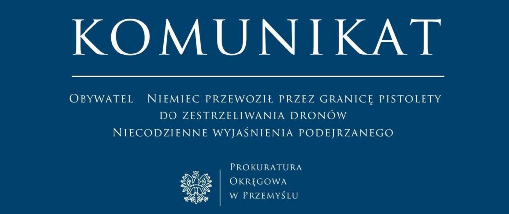 Obywatel Niemiec przewoził przez granicę pistolety do zestrzeliwania dronów oraz naboje hukowe