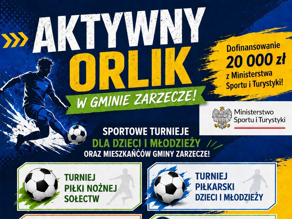 Gmina Zarzecze otrzymała 20 000 zł z Ministerstwa Sportu na projekt "Aktywny Orlik"