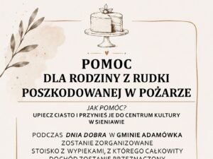 Zbiórka wypieków dla rodziny poszkodowanej w pożarze. Akcja w CKSiR "Sokół" już w sobotę