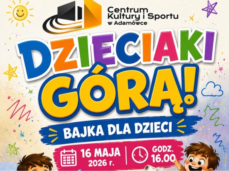 Bezpłatny seans bajki „Dzieciaki górą!” w Centrum Kultury i Sportu w Adamówce