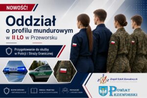 Nowy profil mundurowy w II LO w Przeworsku. Współpraca z Policją i Strażą Graniczną