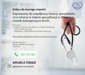 Szpital w Przeworsku pilnie poszukuje internistów