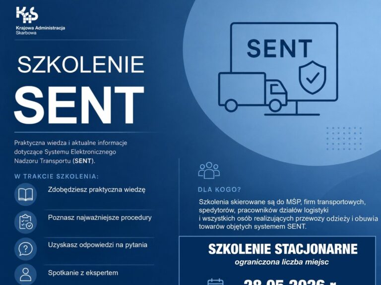 KAS organizuje bezpłatne szkolenia z systemu SENT