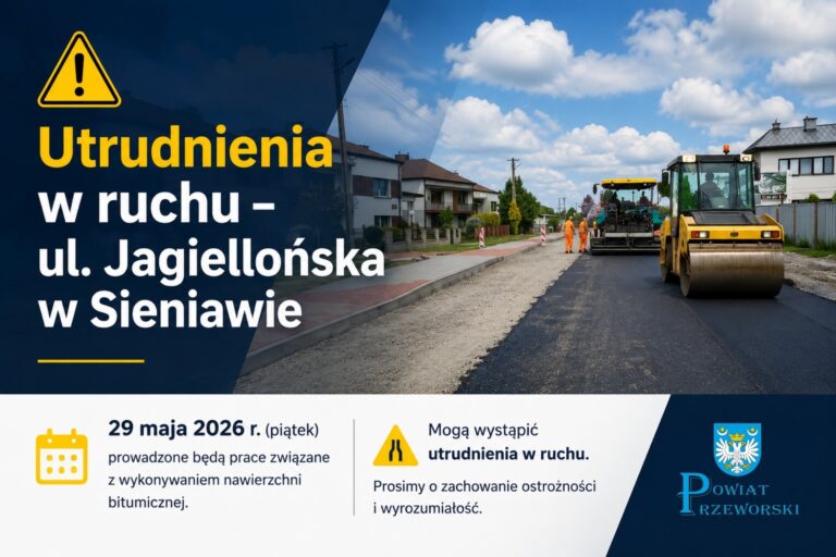 Remont ulicy Jagiellońskiej w Sieniawie. Drogowcy kładą nowy asfalt, możliwe utrudnienia w ruchu