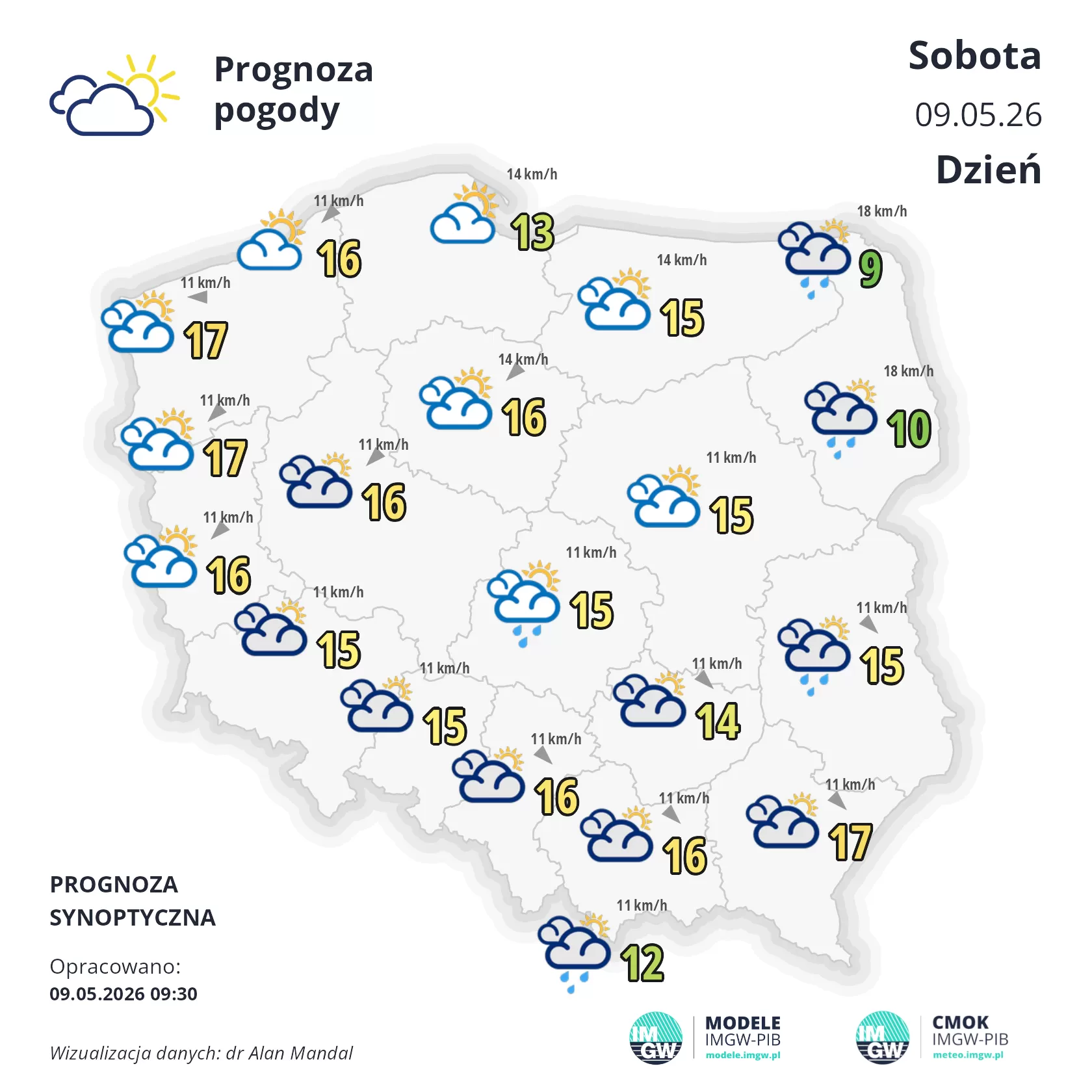 Mapa Pogodowa Polski 9 Maja 2026