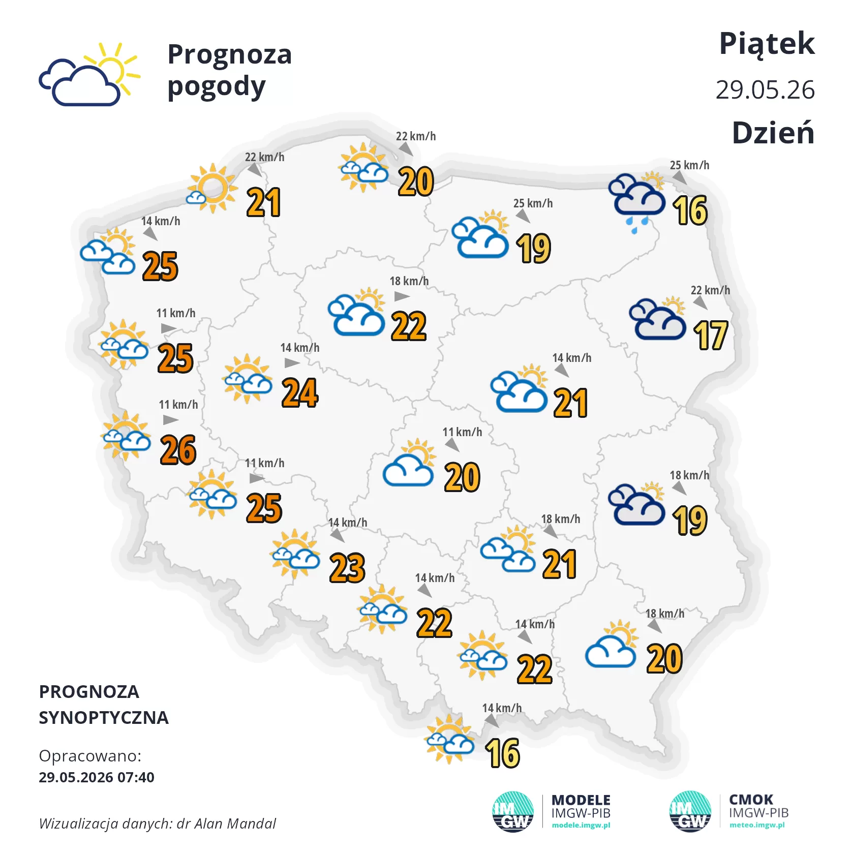 Lokalna Gazeta Internetowa 10 Mapa Pogodowa Polski 29 Maja 2026