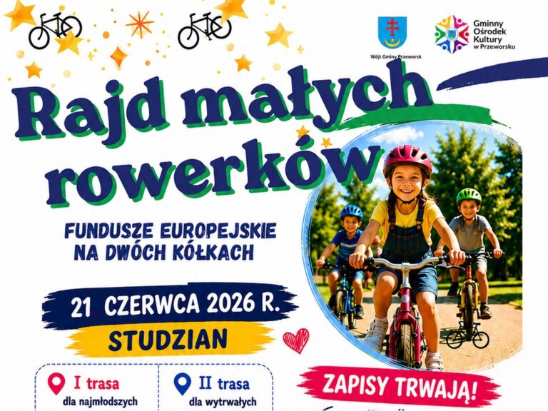 Rajd Małych Rowerków w Studzianie 2026