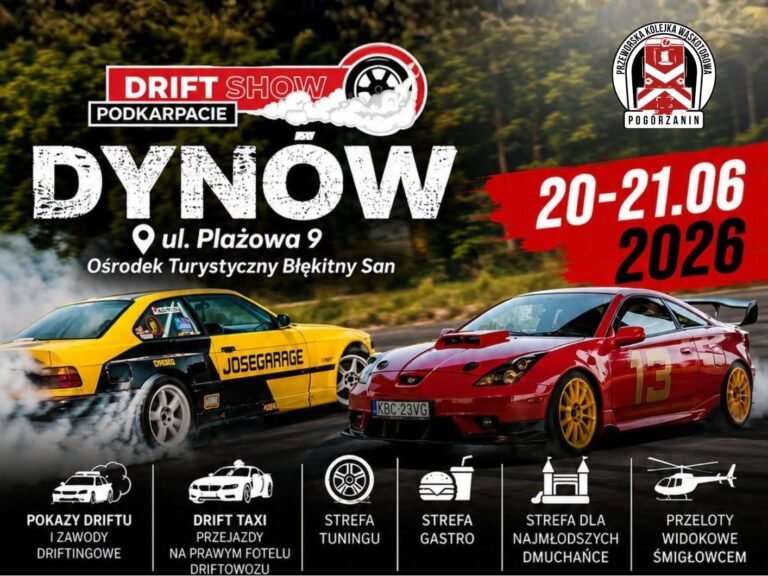 Pociągiem po adrenalinę! "Pogórzanin" tnie ceny biletów na wielkie Drift Show w Dynowie