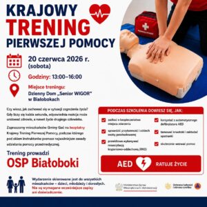 Krajowy Trening Pierwszej Pomocy w Białobokach już 20 czerwca. Sprawdź program szkolenia
