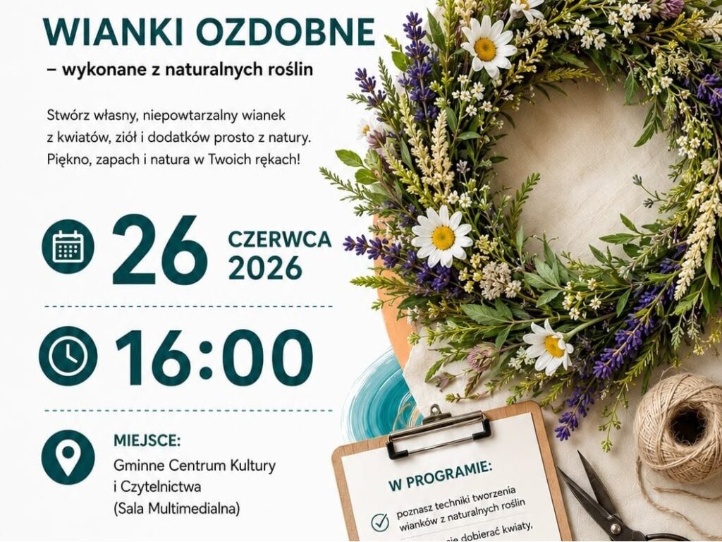 Bieszczadzki Uniwersytet Ludowy poprowadzi warsztaty z plecenia wianków