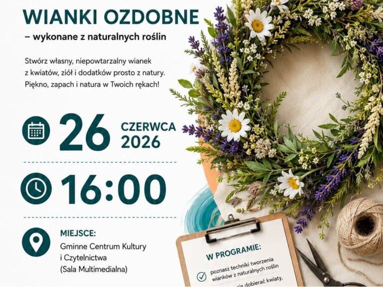 Bieszczadzki Uniwersytet Ludowy poprowadzi warsztaty z plecenia wianków
