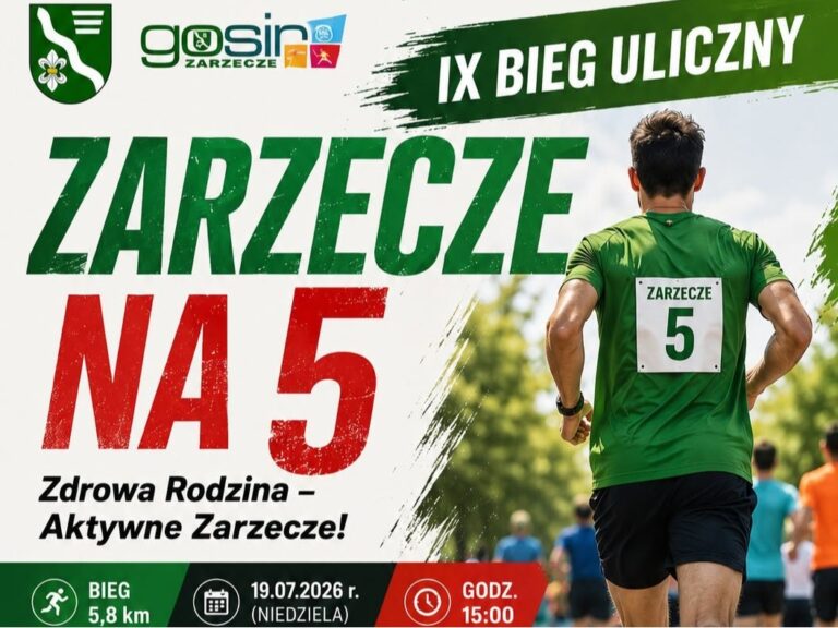 Gotowi na sportowe wyzwanie? Zbliża się kultowy bieg uliczny „Zarzecze na 5”!
